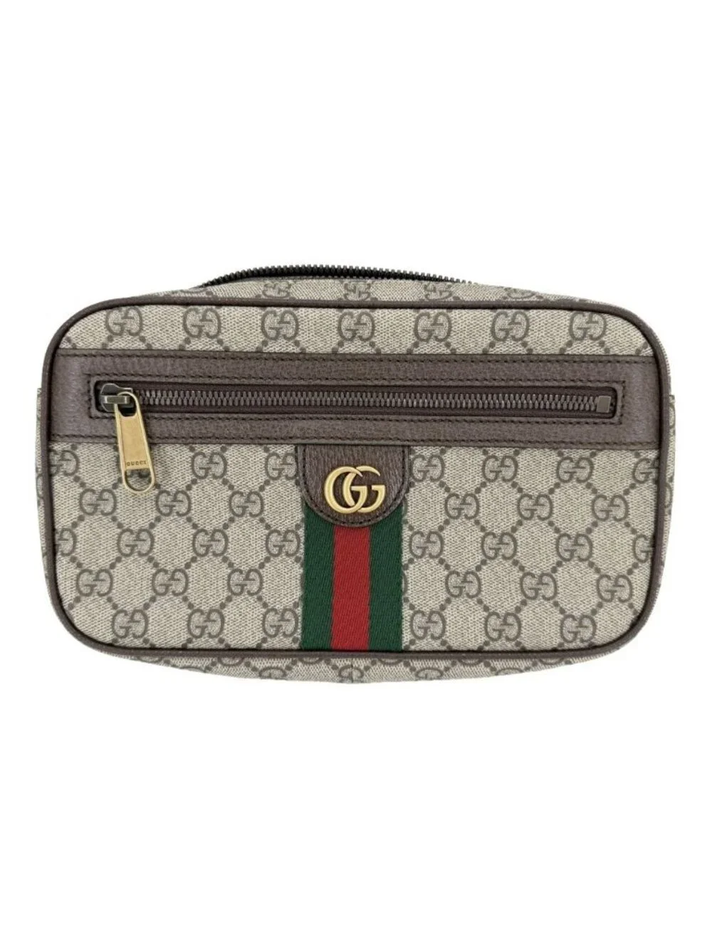Gucci Belt Bag Ophidia Bag Sherry Line GG Supreme Canvas Leather Beige Brown